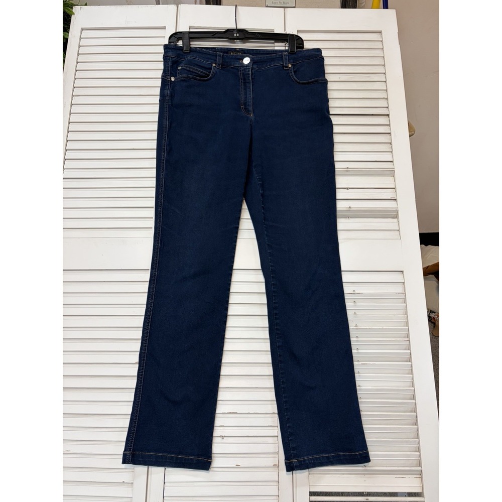 Escada Straight Leg Jeans Women 32 Dark Blue Munich Sporty J353 1003053 01